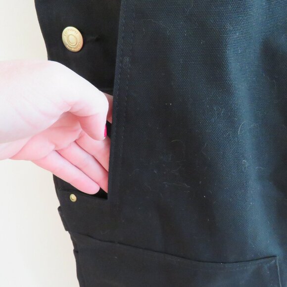 CARHARTT Relaxed Fit Duck Bib Overall in Black Rip Stop Workwear Sz 36 x 36 NWT - Picture 9 of 16